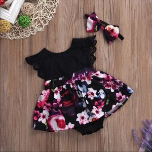 Baby girl romper tutu dress